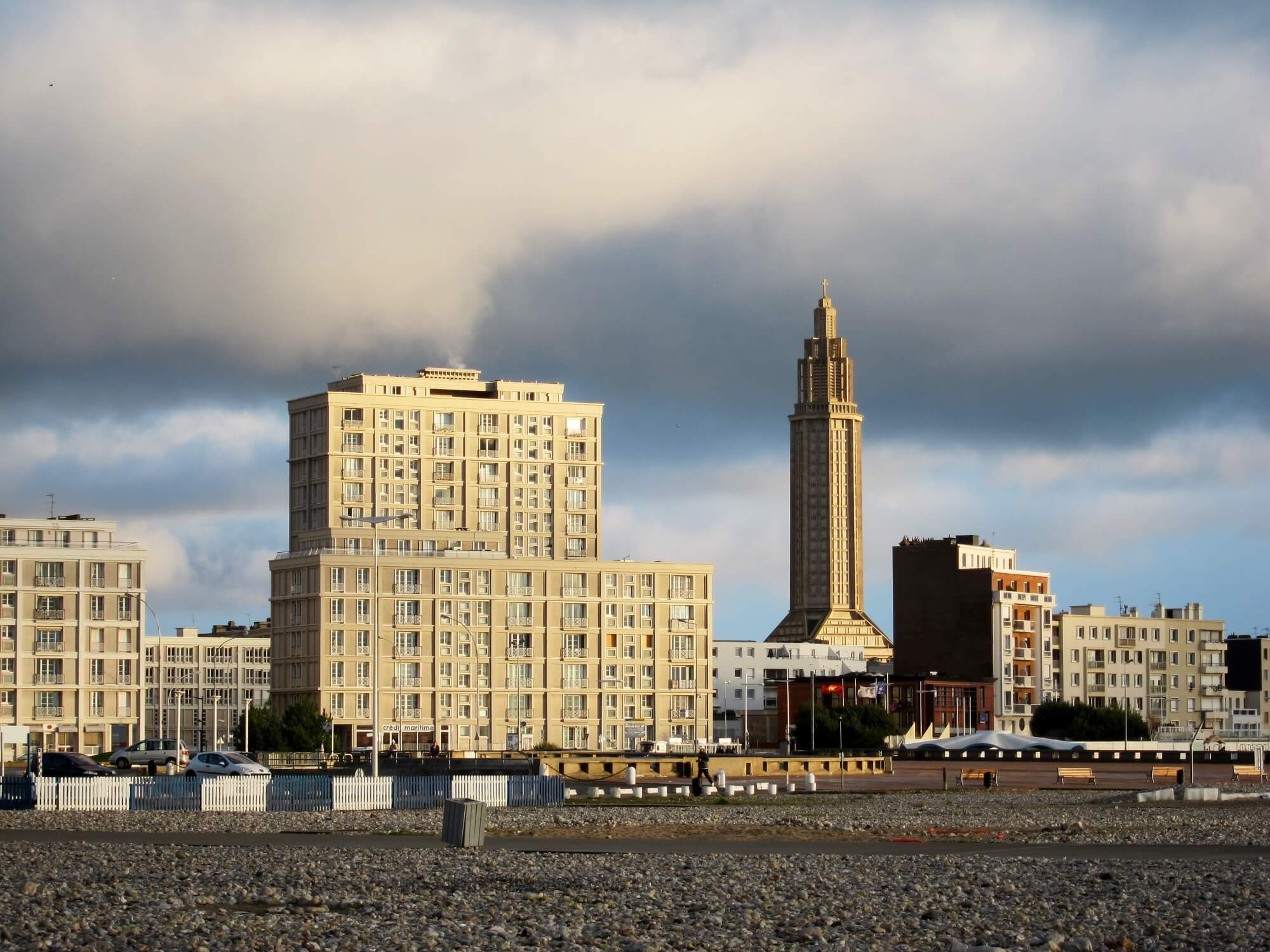 Le Havre-vue de la plage